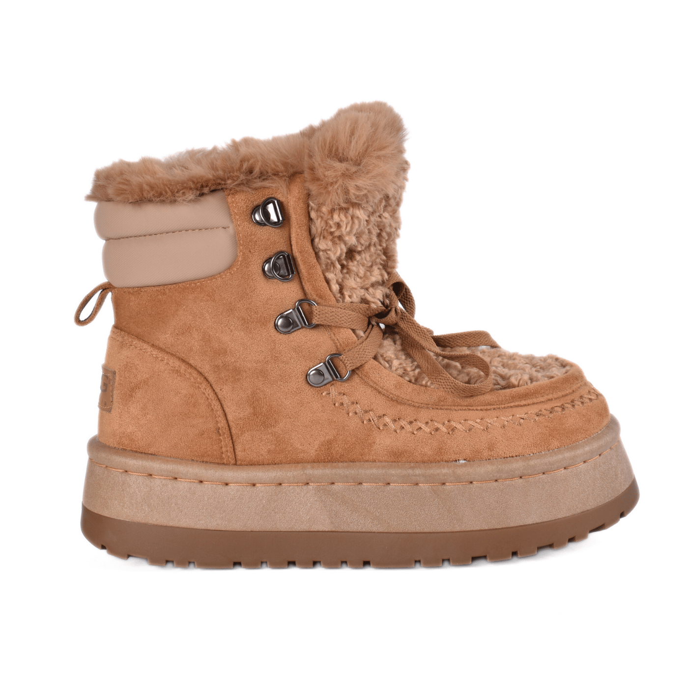 Suede Slip-on Winter Boots with Detail