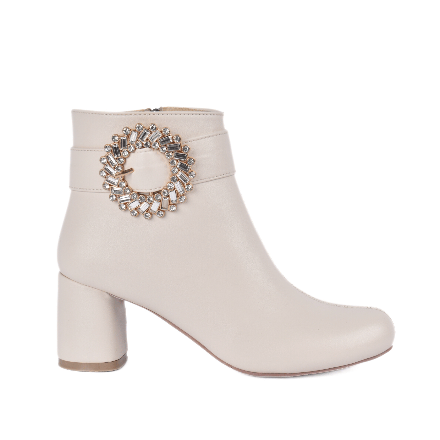 Block Heel with Crystal Detail