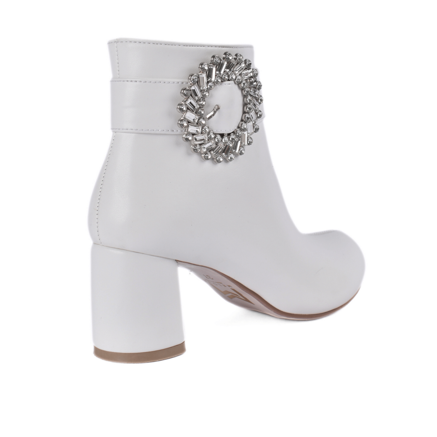 Block Heel with Crystal Detail