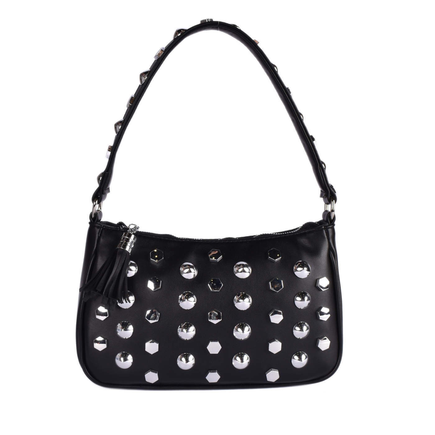 Strass Shoulder Bag With Details Black Melouk