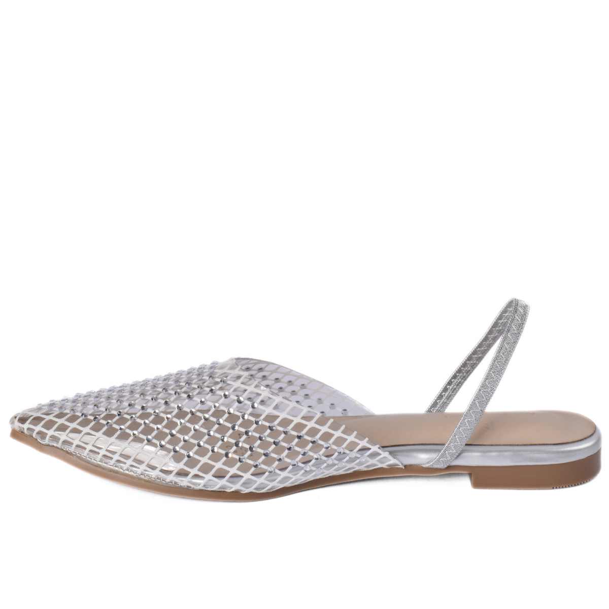 Women’s Studded Mesh Slingback Flats