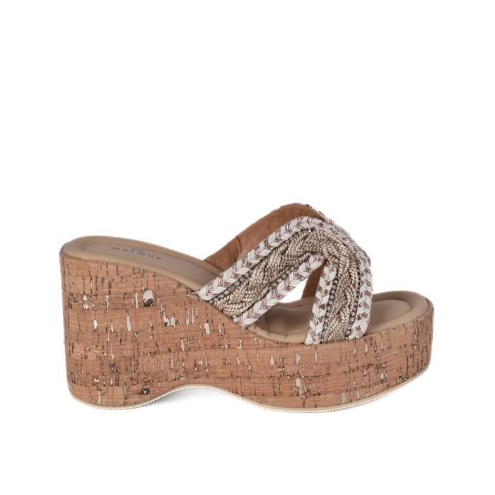 Cork Platform Slide Sandal