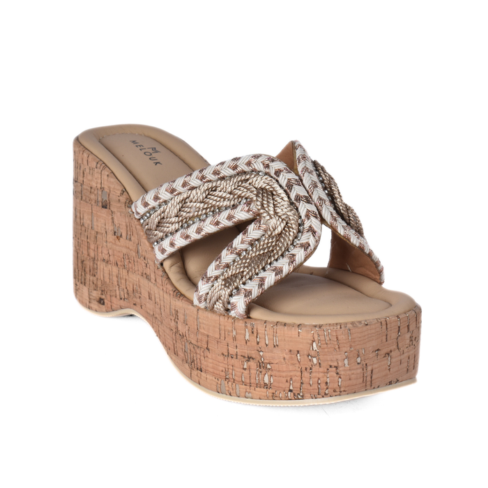 Cork Platform Slide Sandal