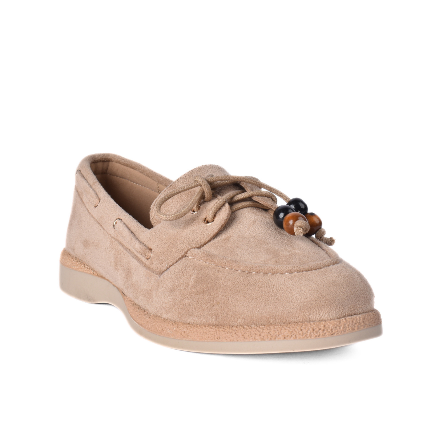 Women's Flat Suede Shoes Beige