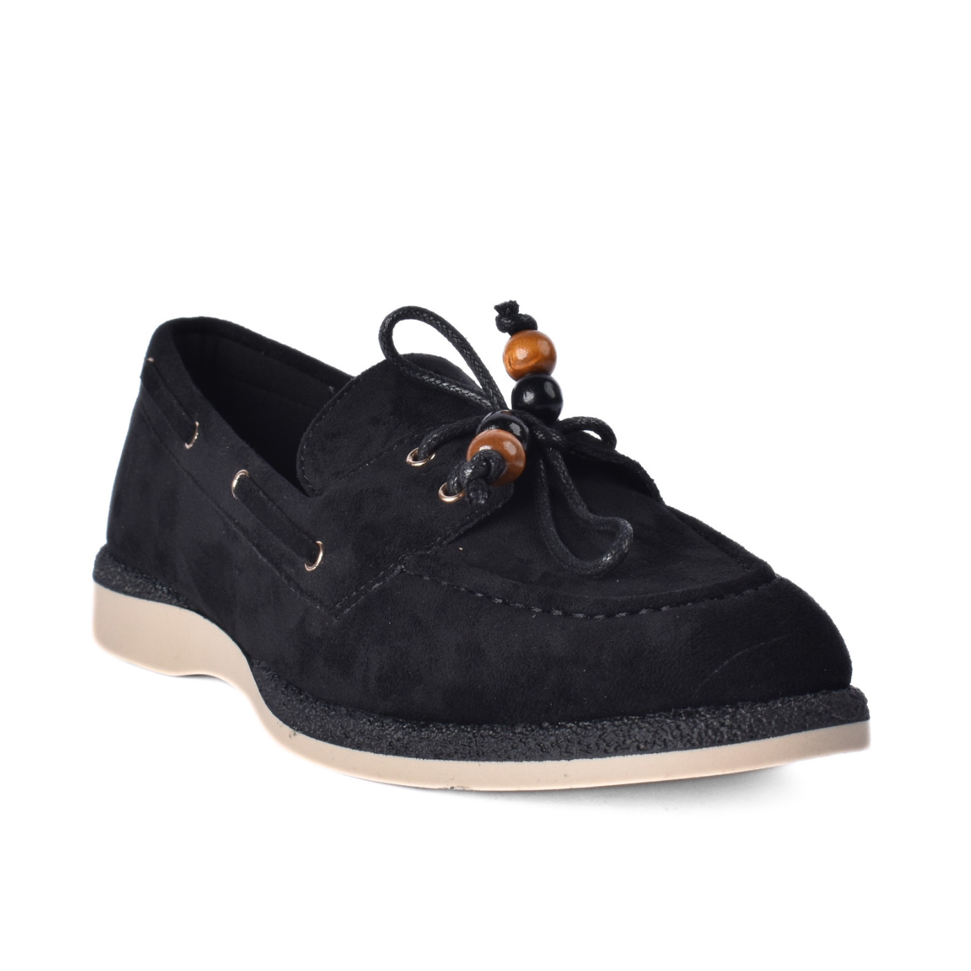Women's Flat Suede Shoes Black