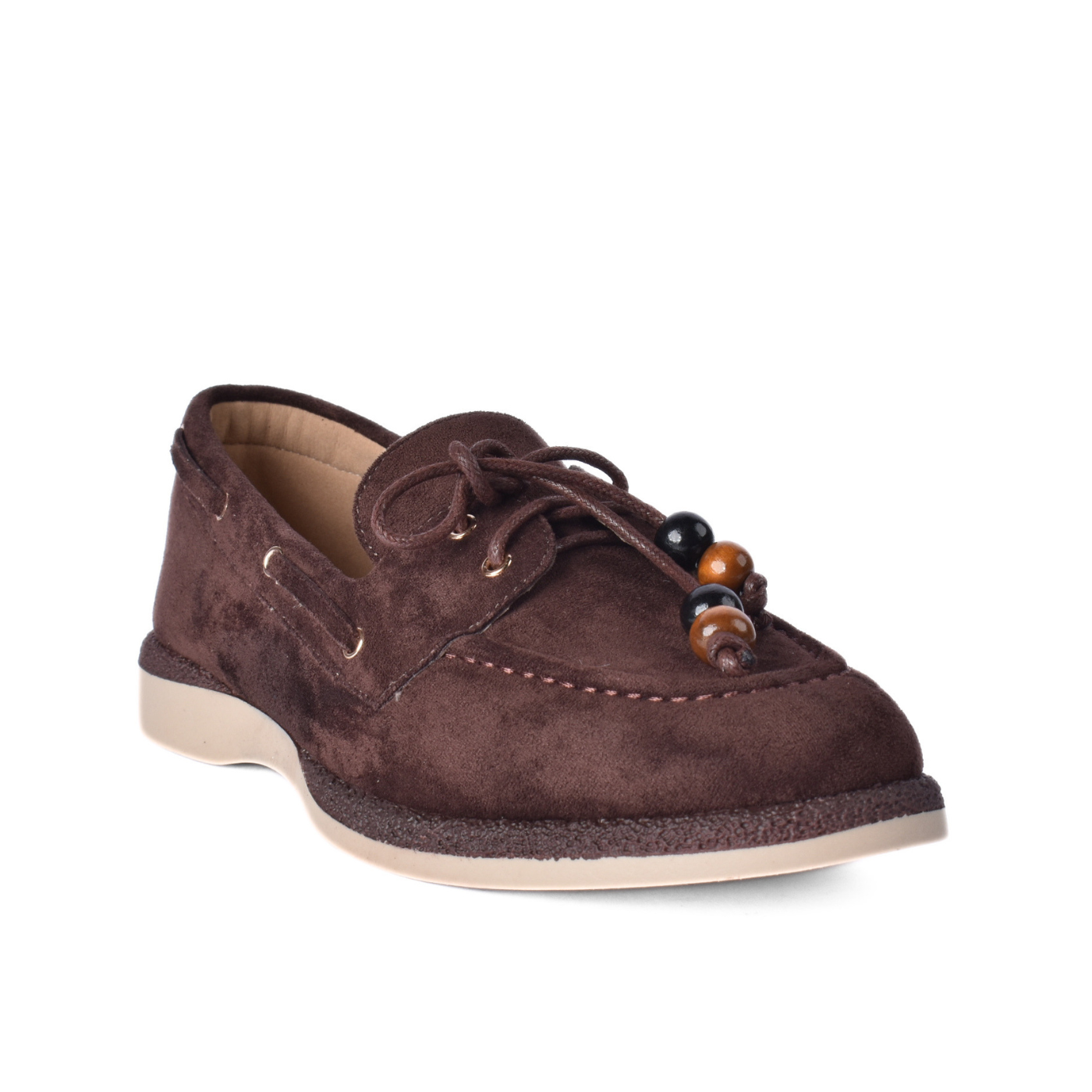 Women's Flat Suede Shoes Brown