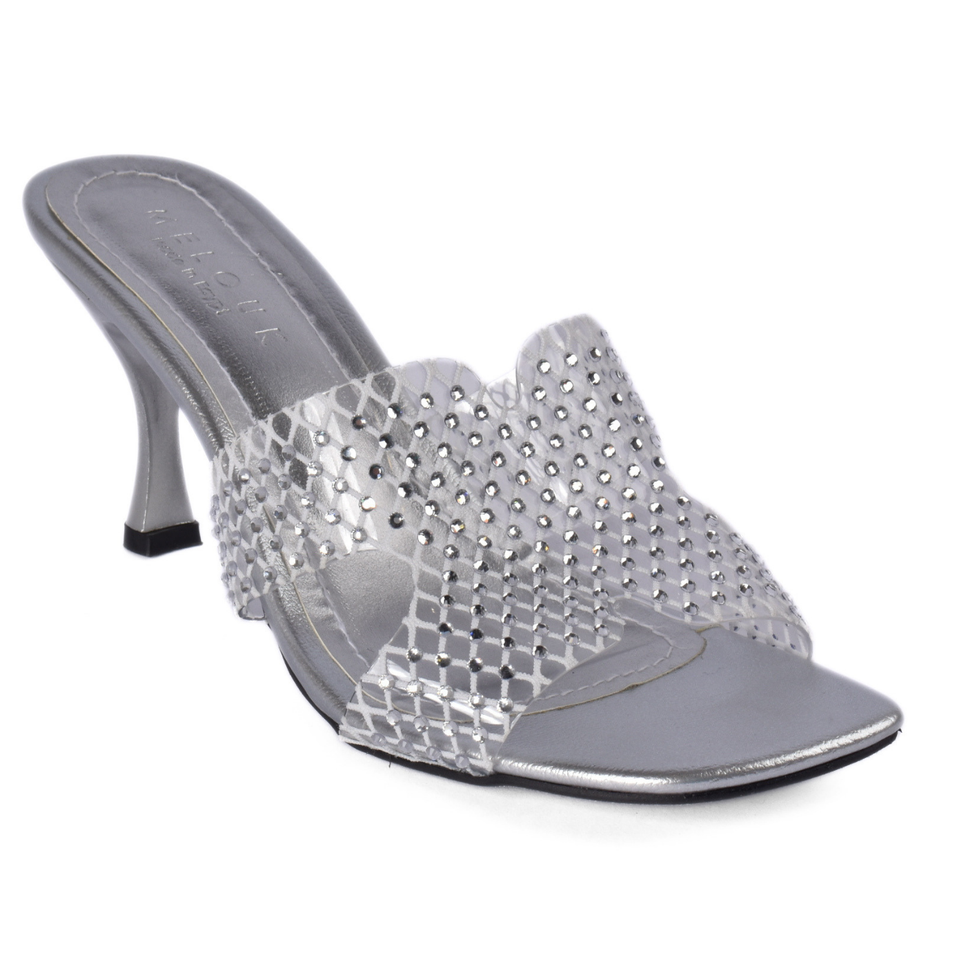 High Heel Crystal Transparent Slippers