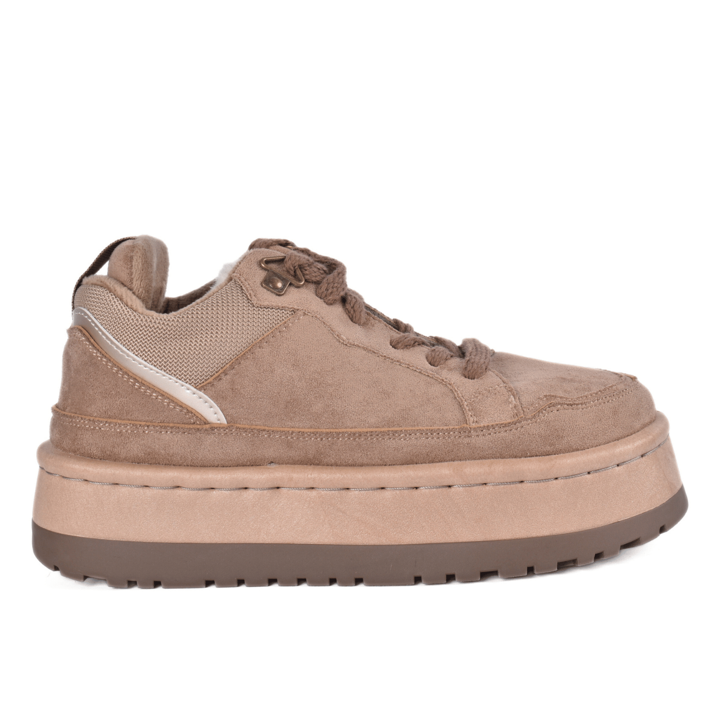 Winter Suede Sneakers with Thick Sole