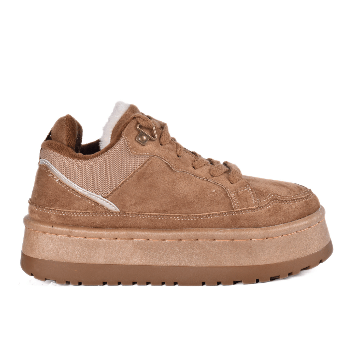 Winter Suede Sneakers with Thick Sole