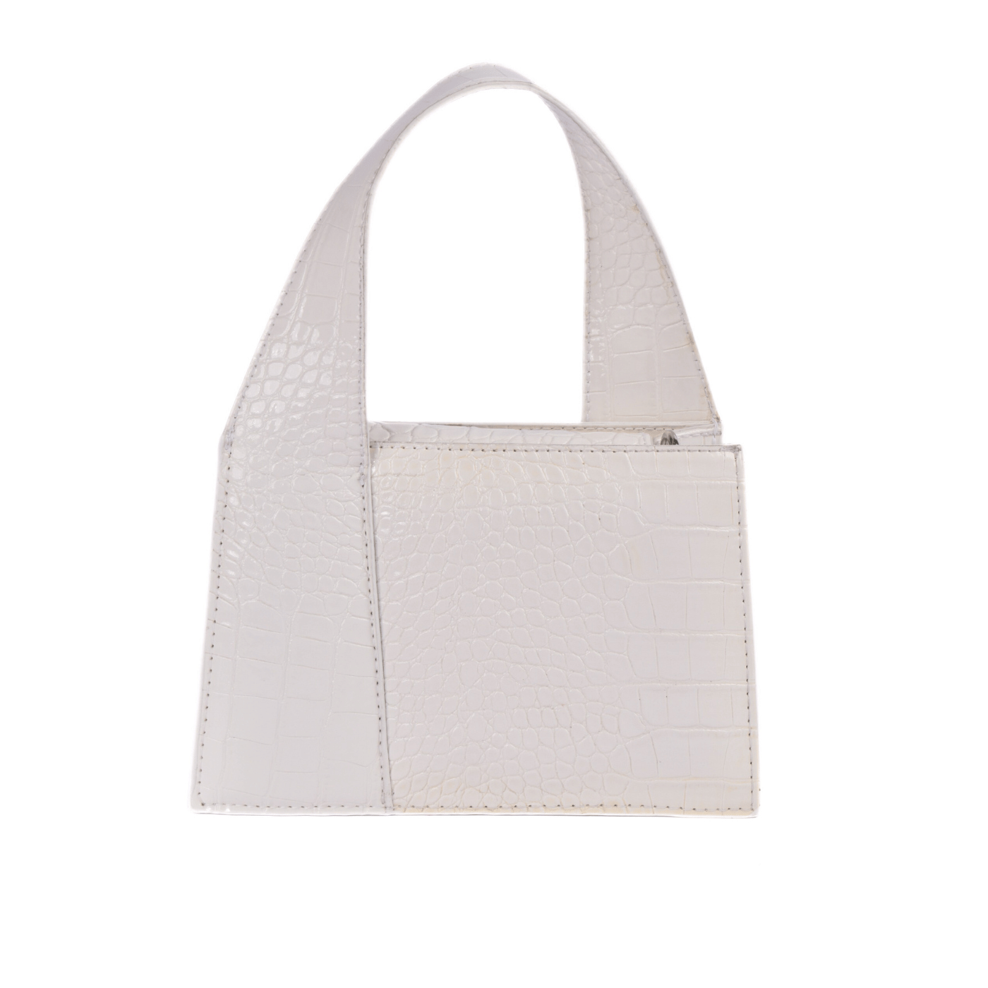Glossy Statement Cross Body Bag White Melouk