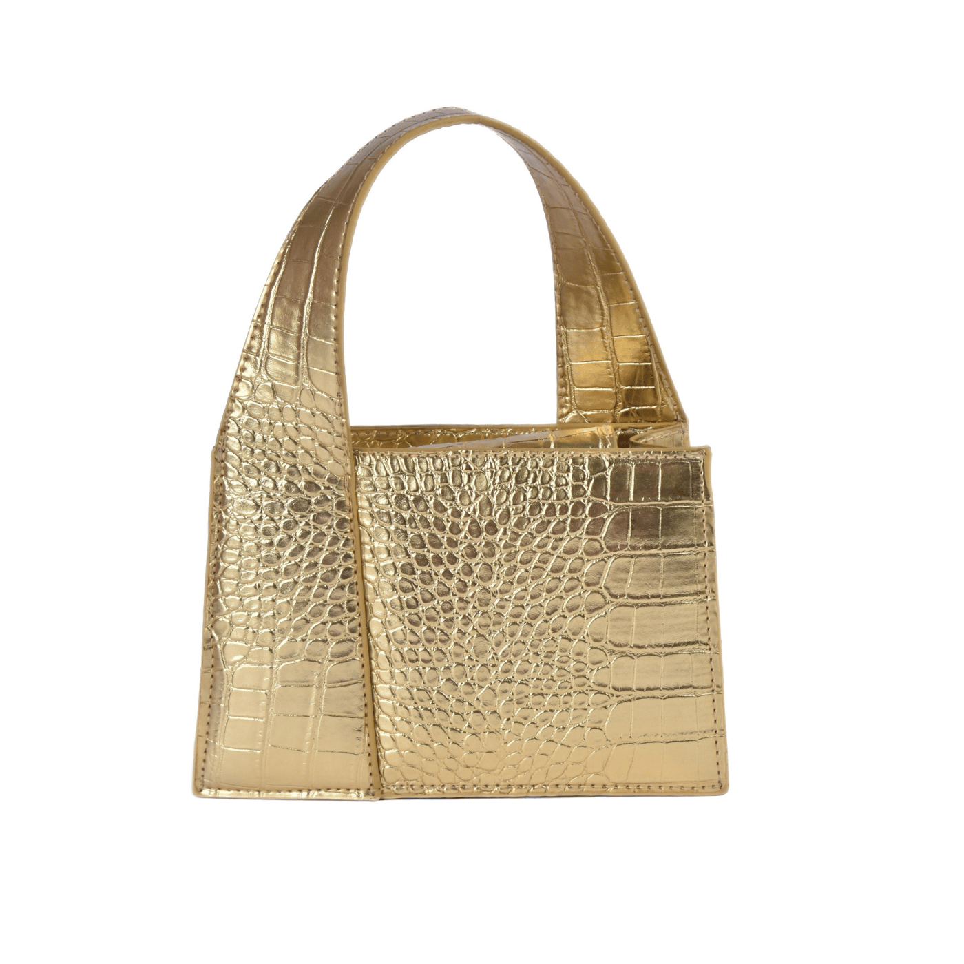 Glossy Statement Cross Body Bag Gold Melouk