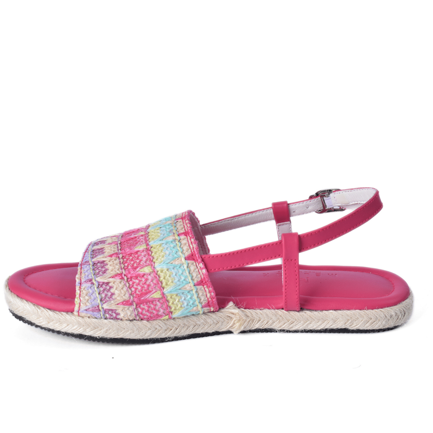 Colorful Braided Summer Sandals with Buckle Strap Melouk