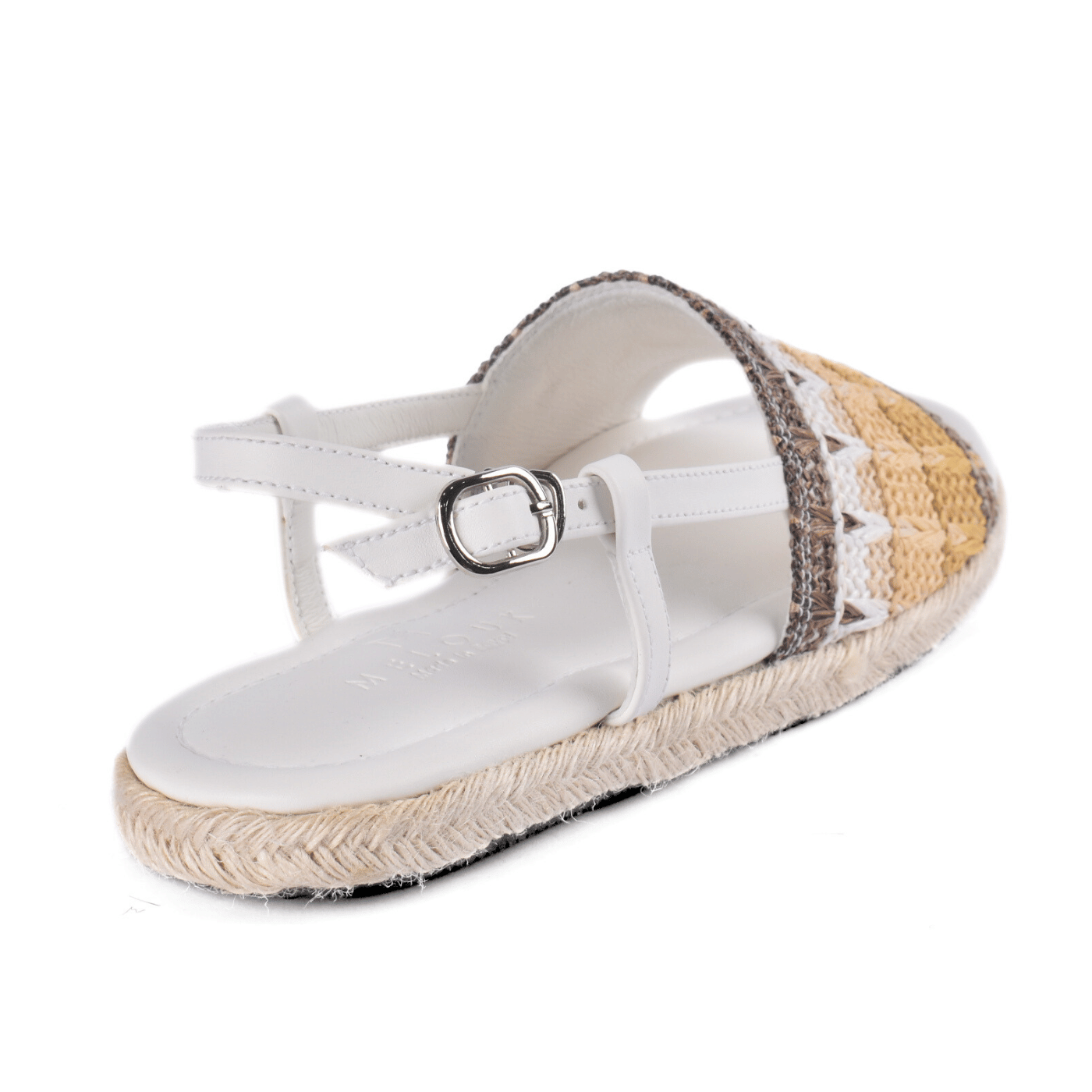 Colorful Braided Summer Sandals with Buckle Strap Melouk