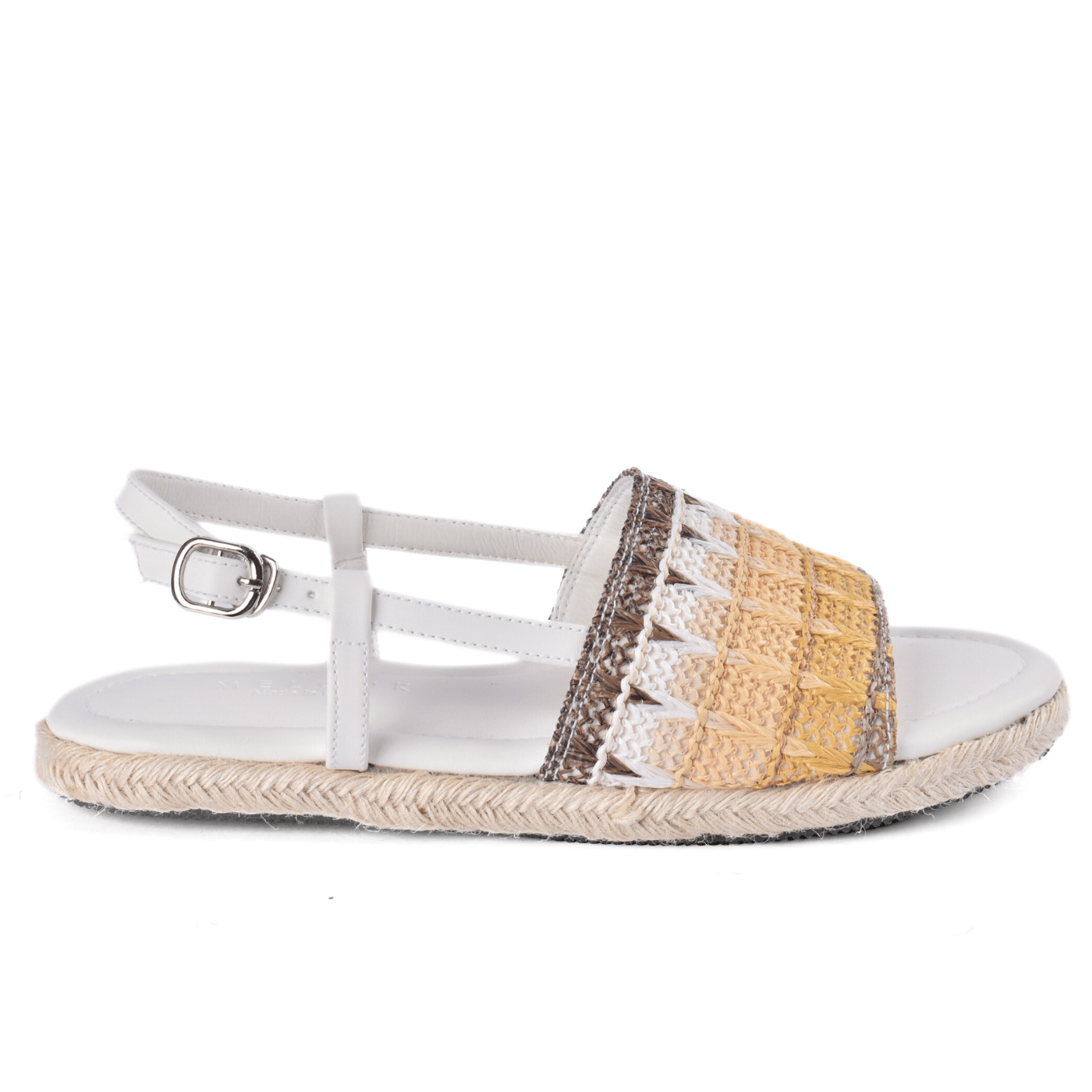Colorful Braided Summer Sandals with Buckle Strap Melouk