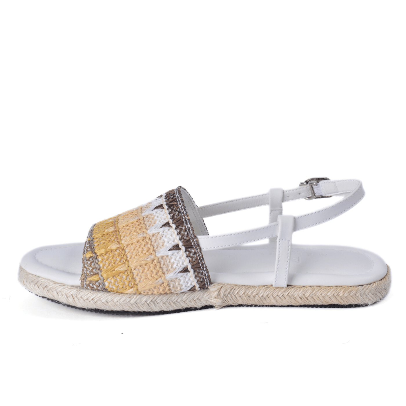 Colorful Braided Summer Sandals with Buckle Strap Melouk