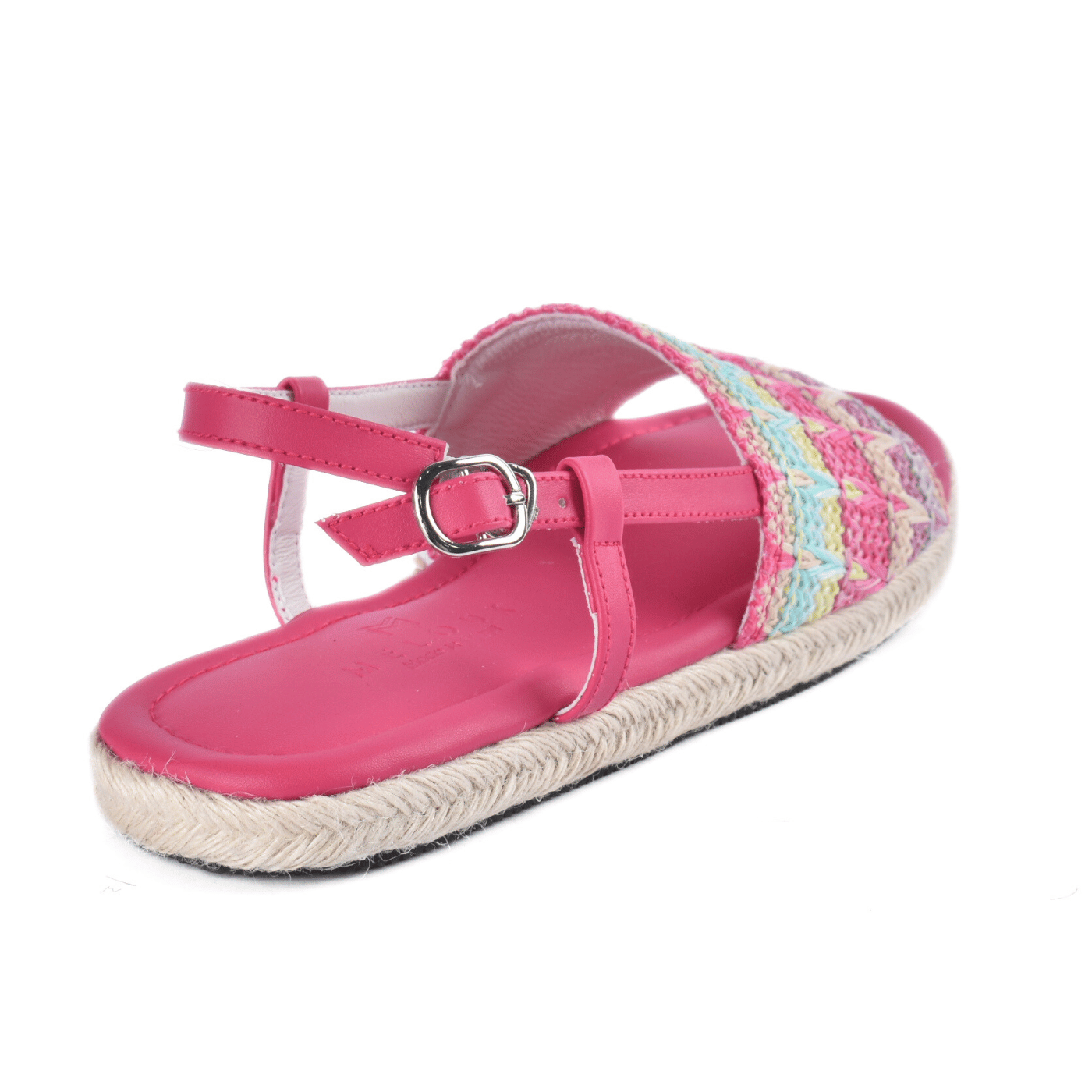 Colorful Braided Summer Sandals with Buckle Strap Melouk