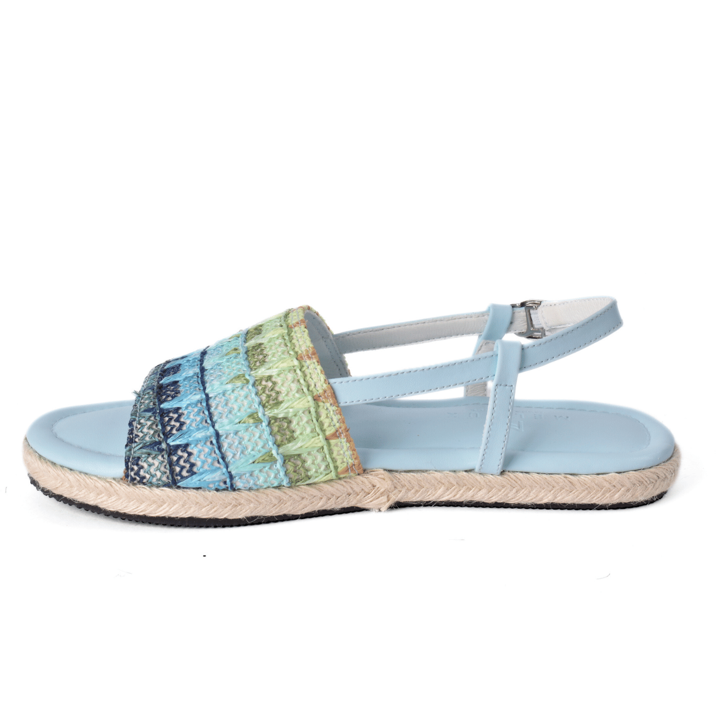 Colorful Braided Summer Sandals with Buckle Strap Melouk