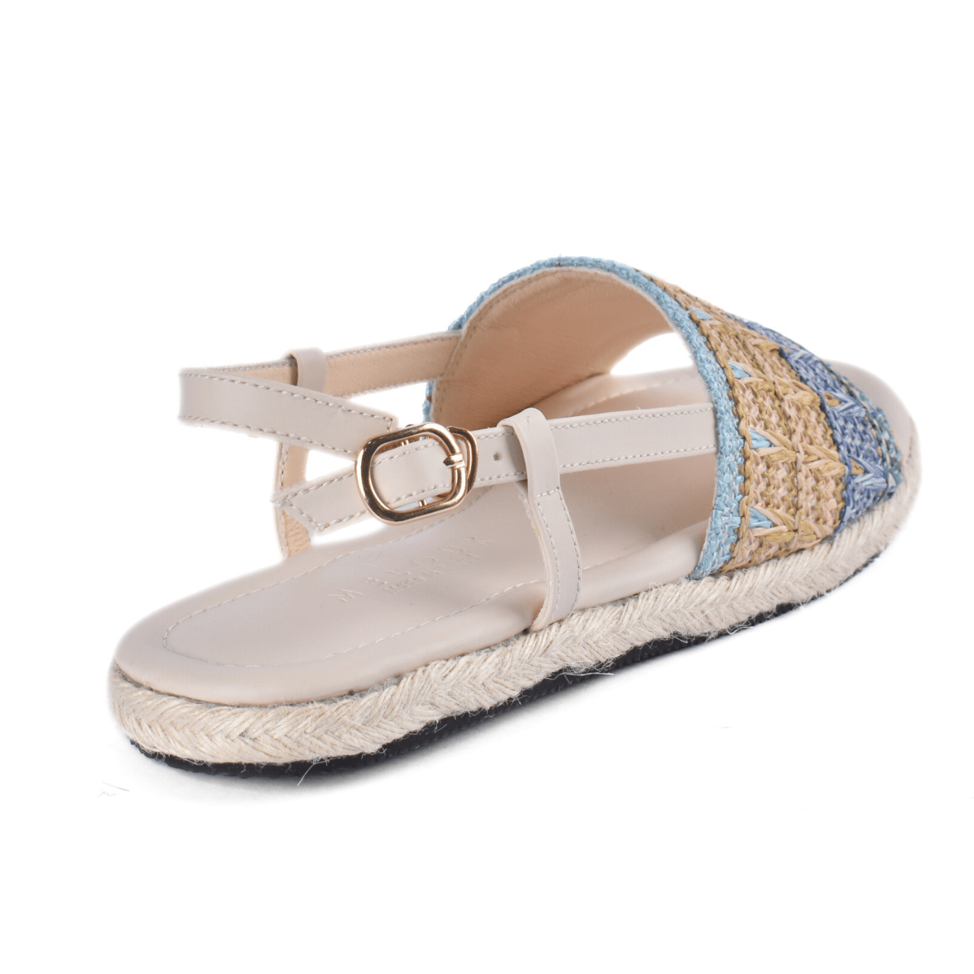 Colorful Braided Summer Sandals with Buckle Strap Melouk