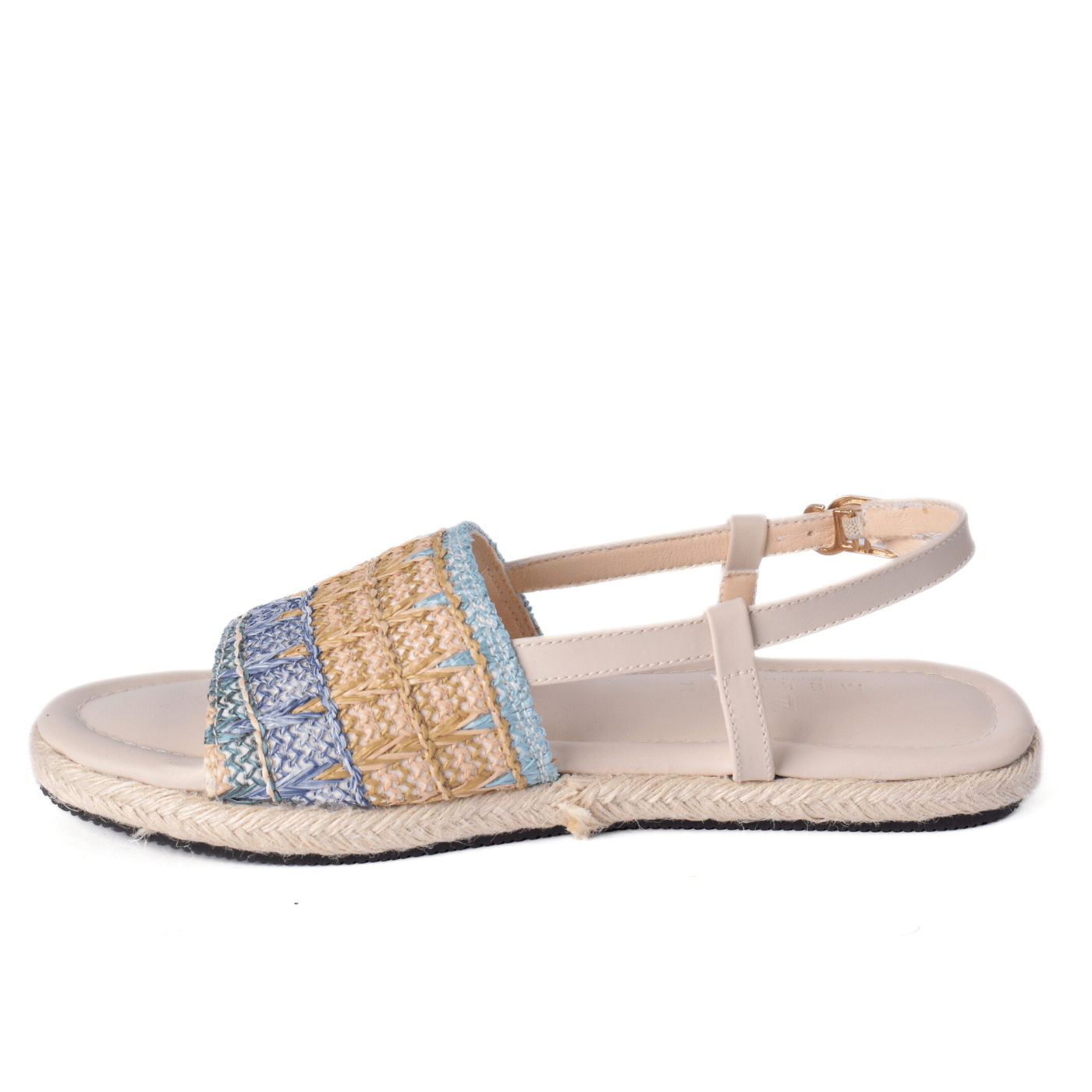 Colorful Braided Summer Sandals with Buckle Strap Melouk