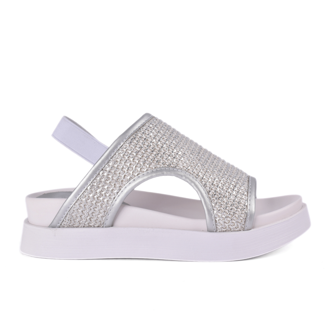 Sparkly Flat Sandal with Slingback Strap Melouk