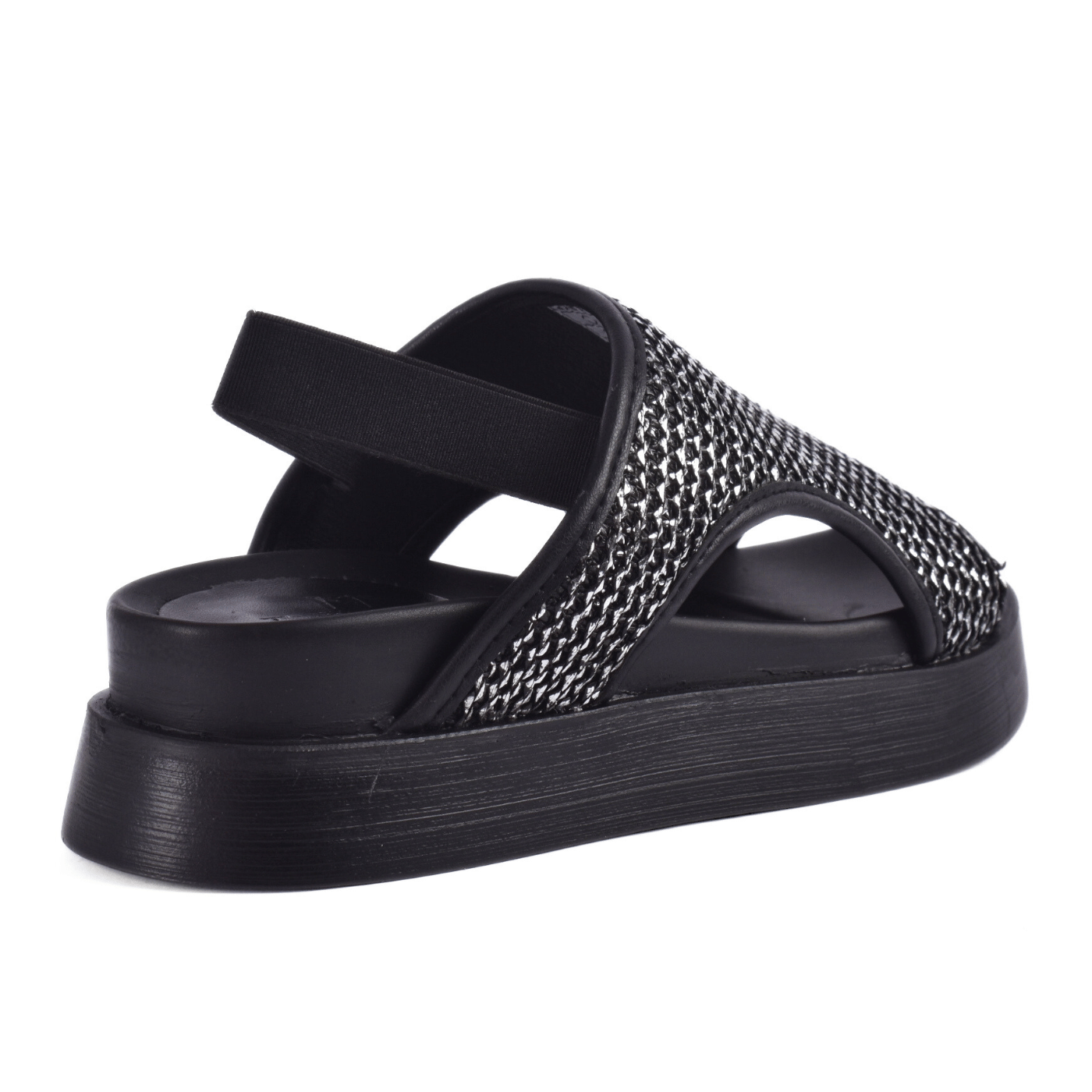 Sparkly Flat Sandal with Slingback Strap Melouk