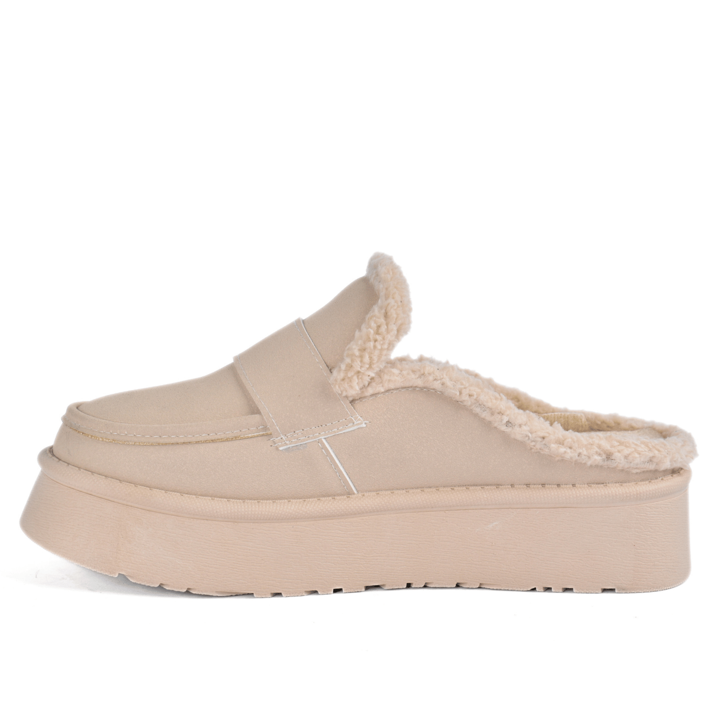 Cozy Faux Fur Lined Platform Mules