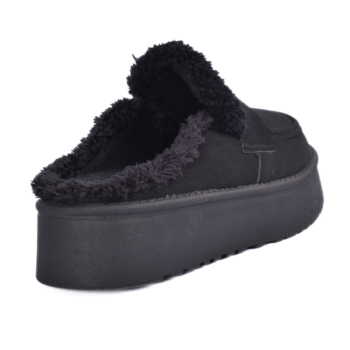 Cozy Faux Fur Lined Platform Mules