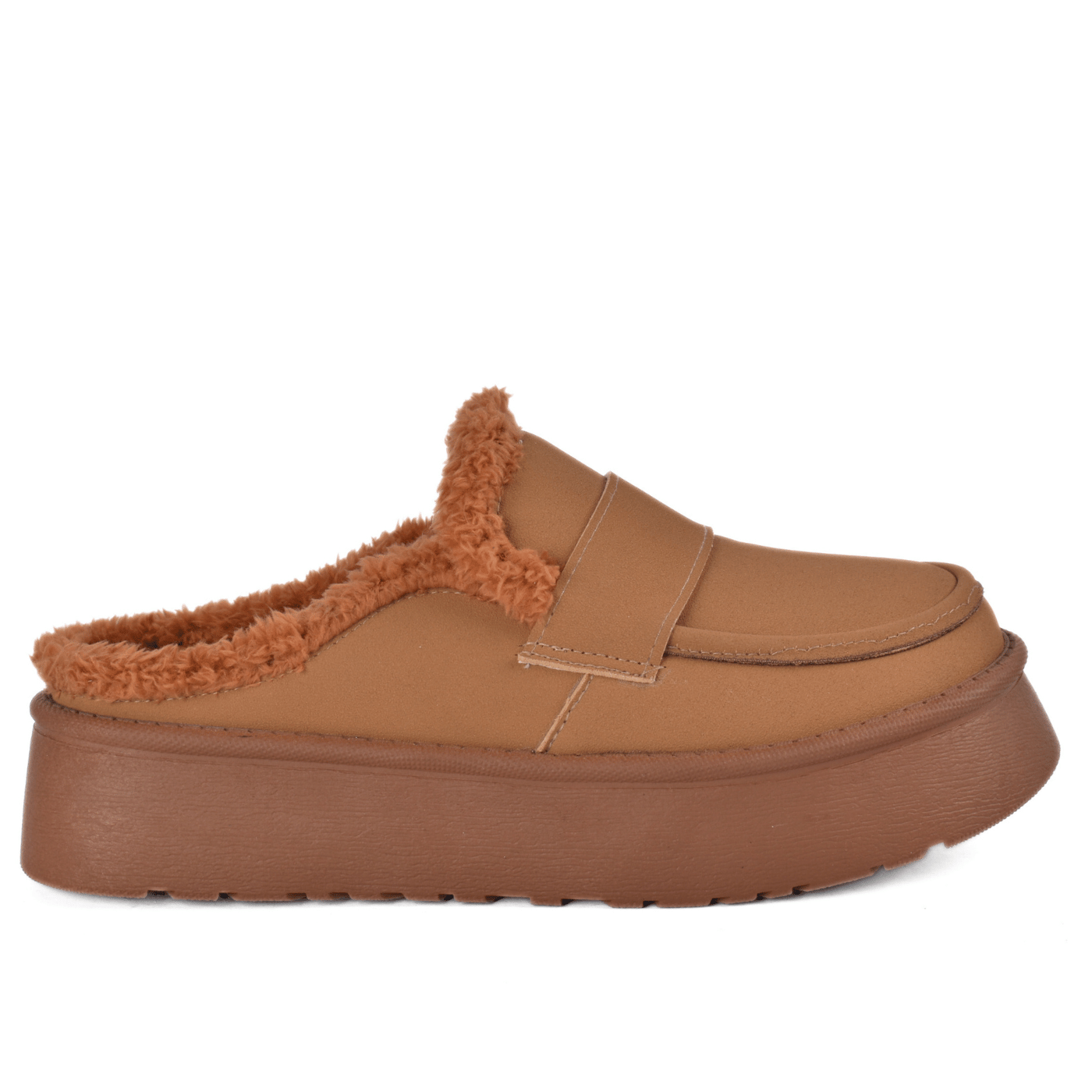 Cozy Faux Fur Lined Platform Mules