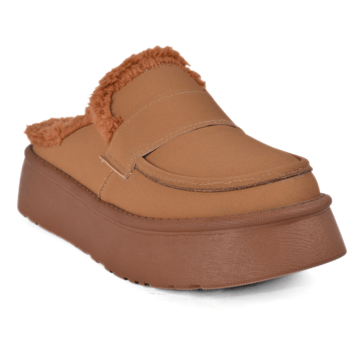 Cozy Faux Fur Lined Platform Mules