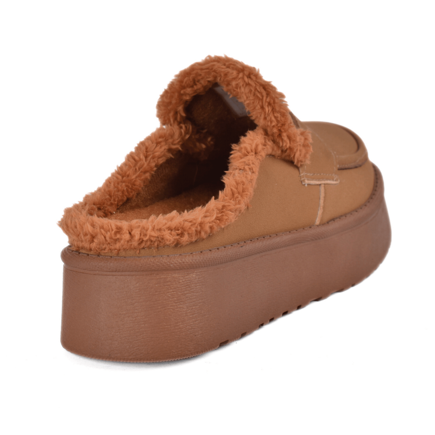 Cozy Faux Fur Lined Platform Mules