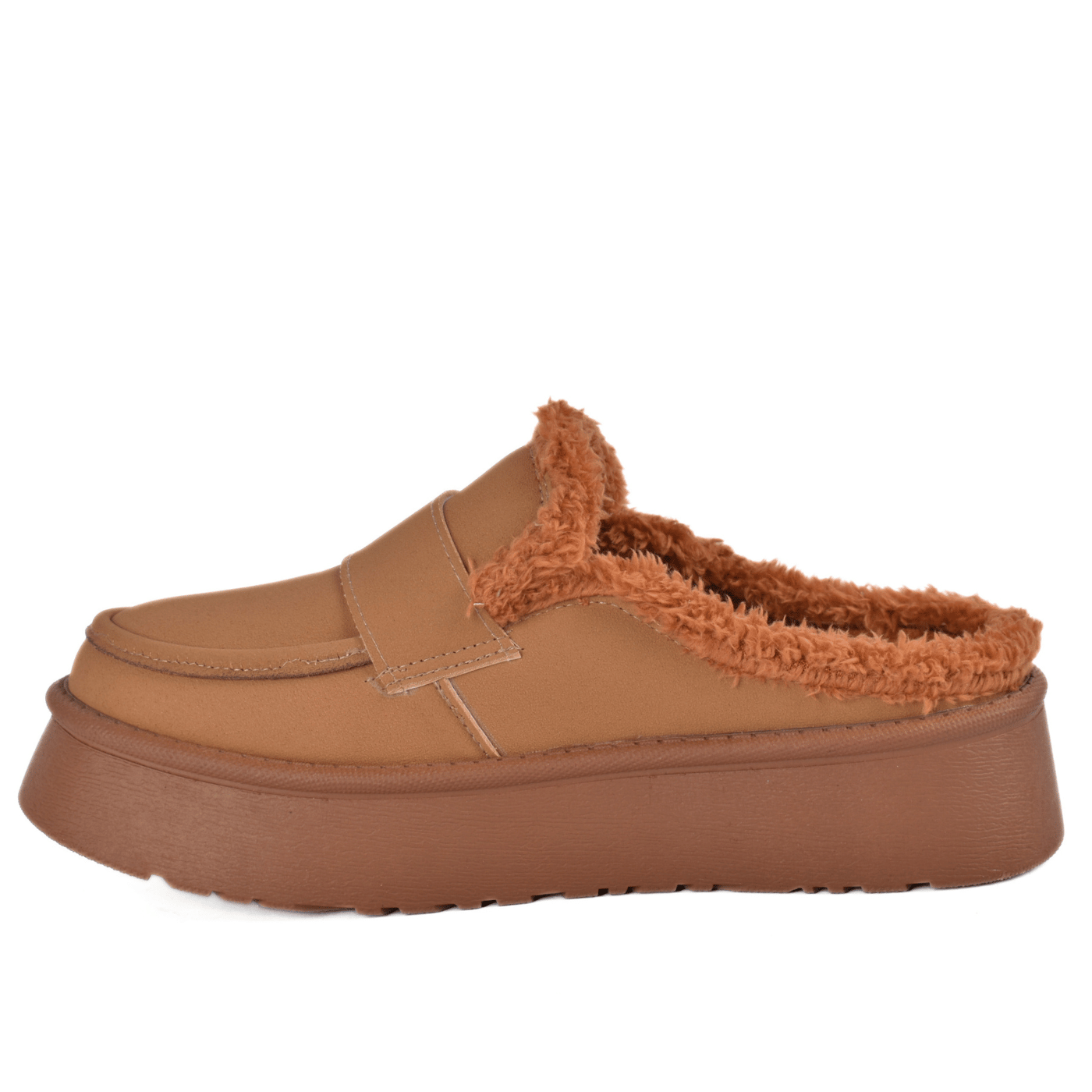 Cozy Faux Fur Lined Platform Mules