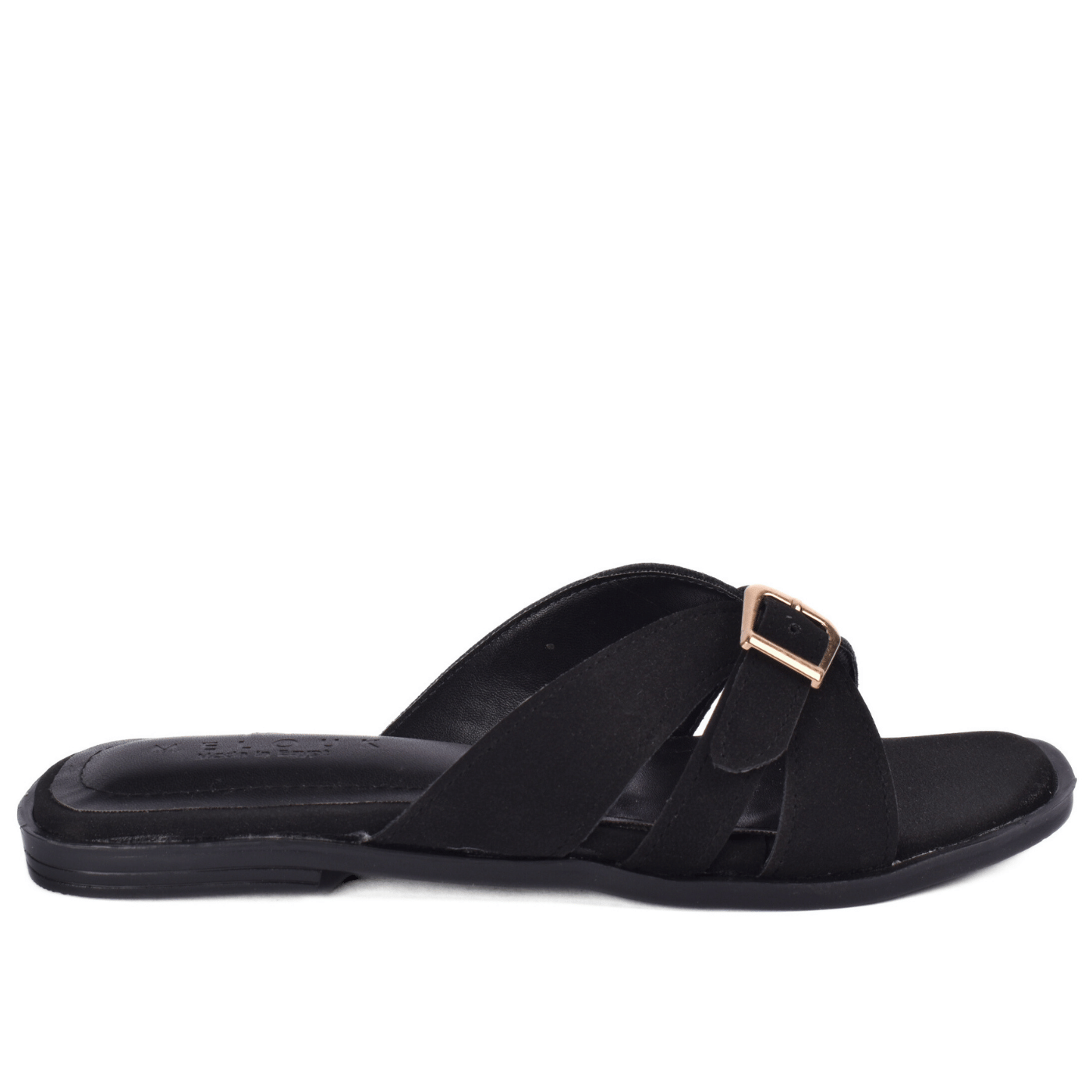Open-Toe Flats with Buckle Detail Melouk