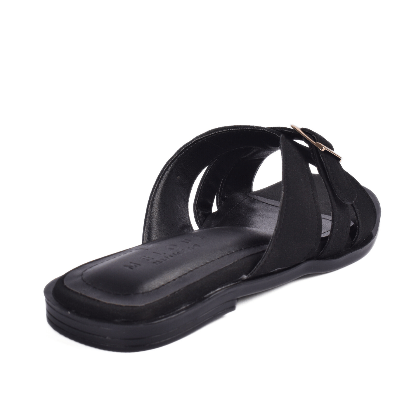 Open-Toe Flats with Buckle Detail Melouk