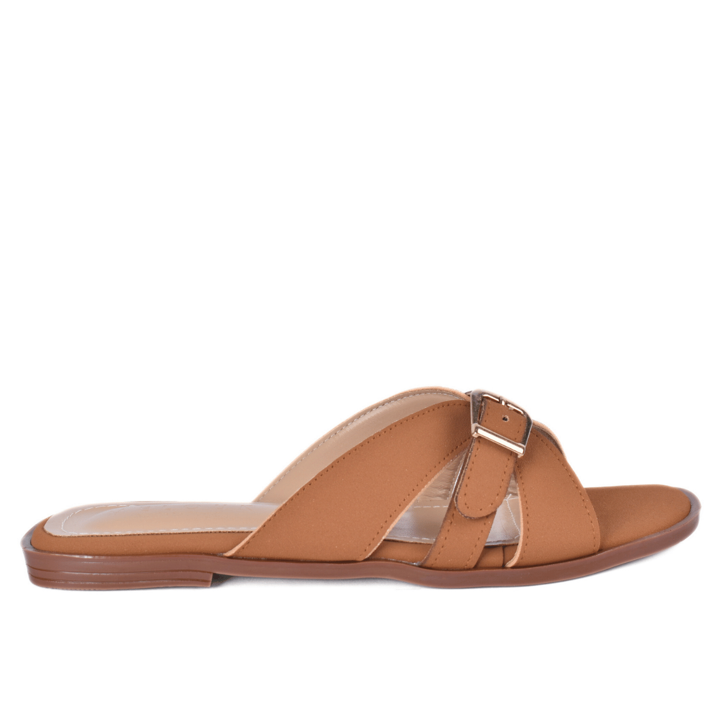 Open-Toe Flats with Buckle Detail Melouk