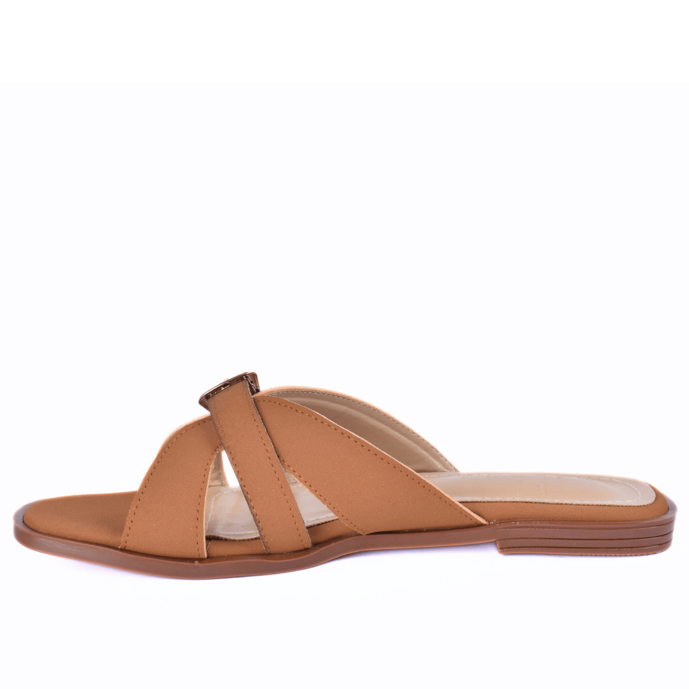 Open-Toe Flats with Buckle Detail Melouk