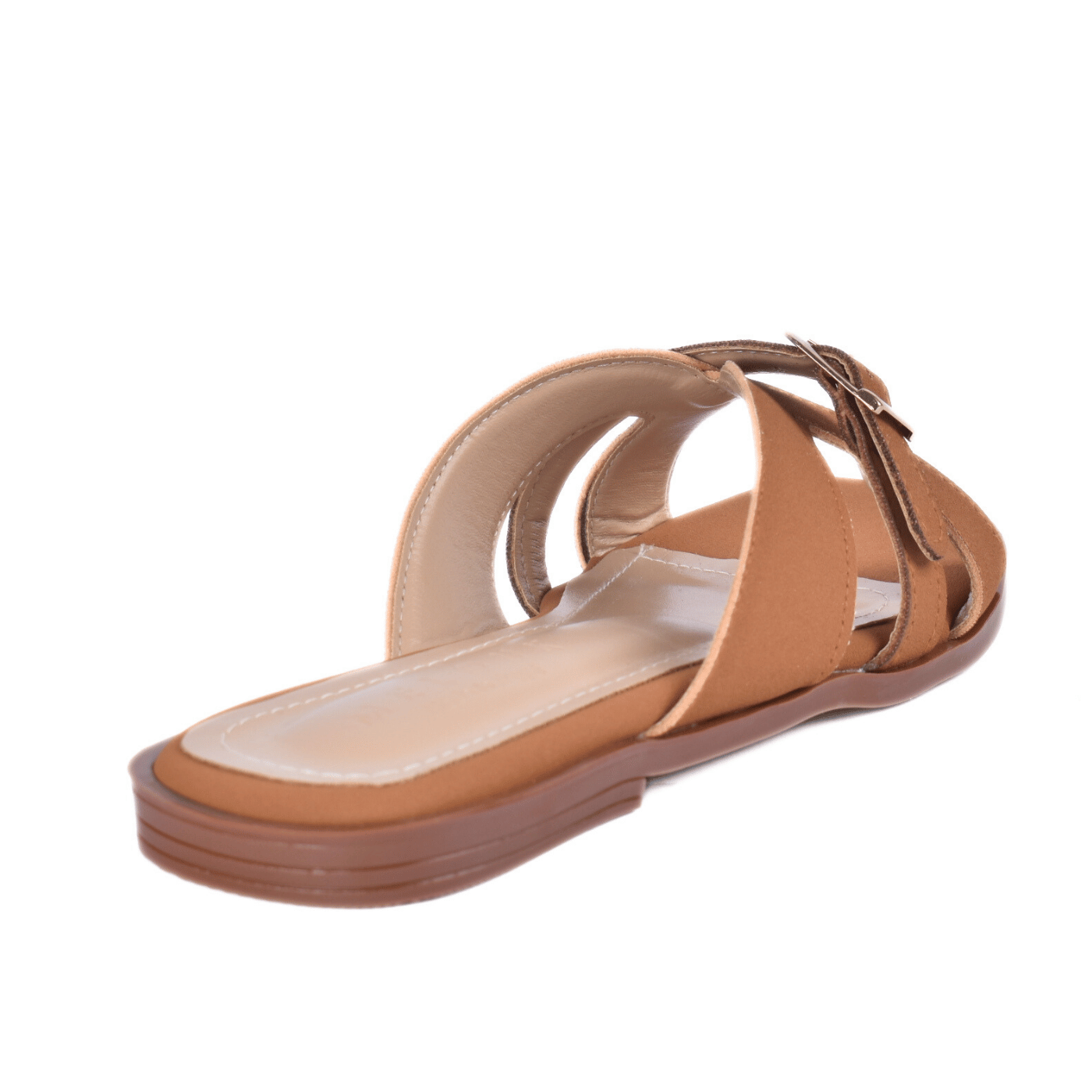 Open-Toe Flats with Buckle Detail Melouk