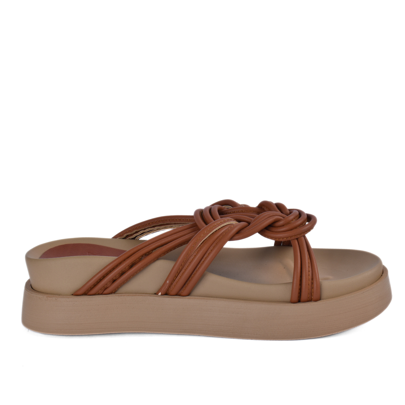 Knot Strap Platform Slipper