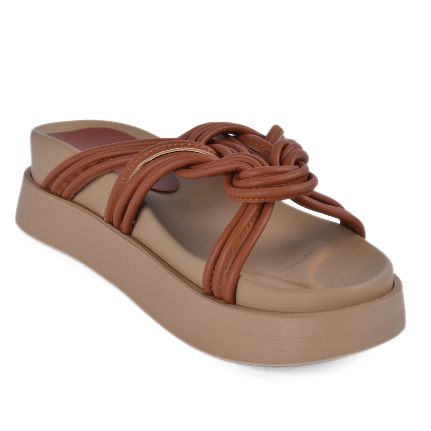 Knot Strap Platform Slipper