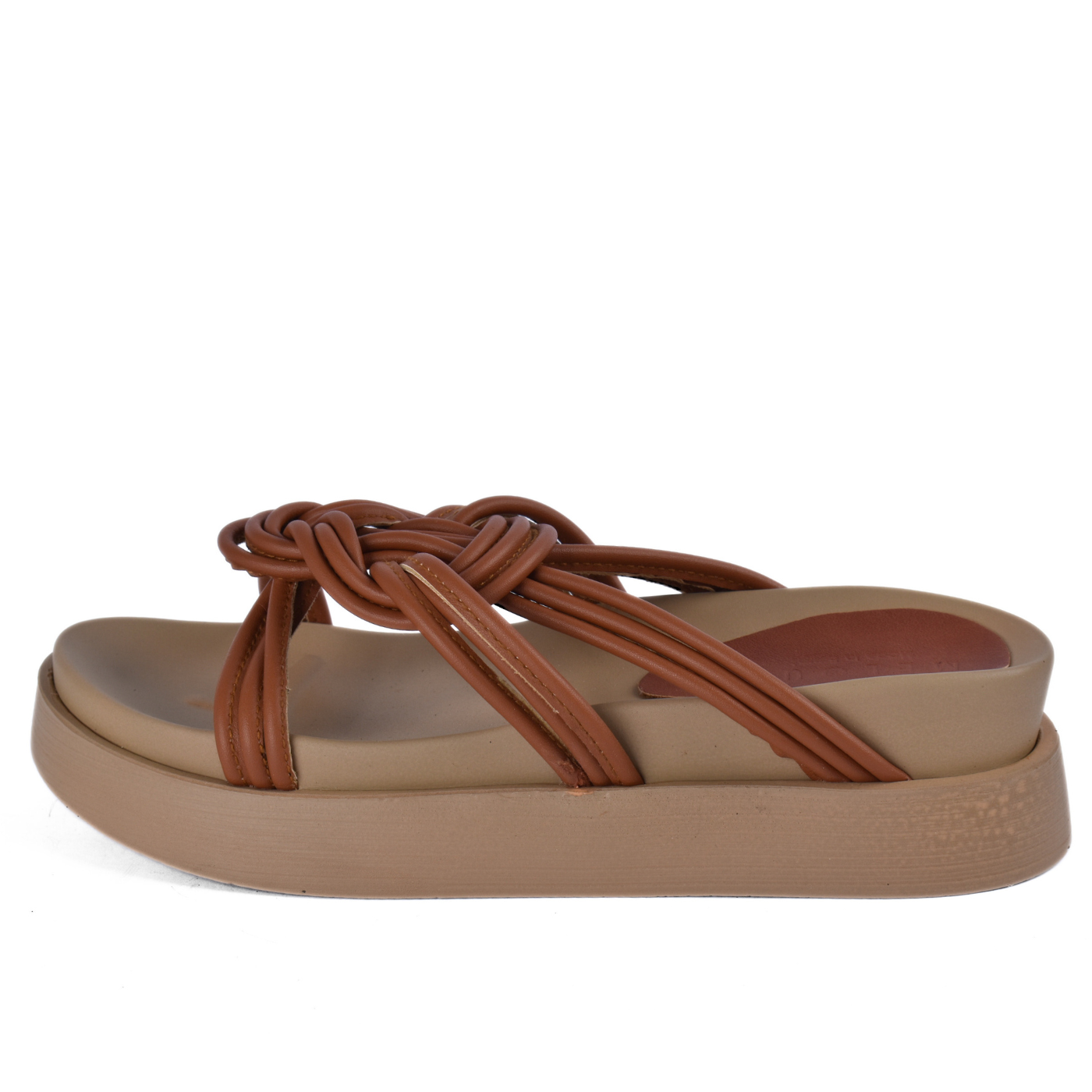 Knot Strap Platform Slipper