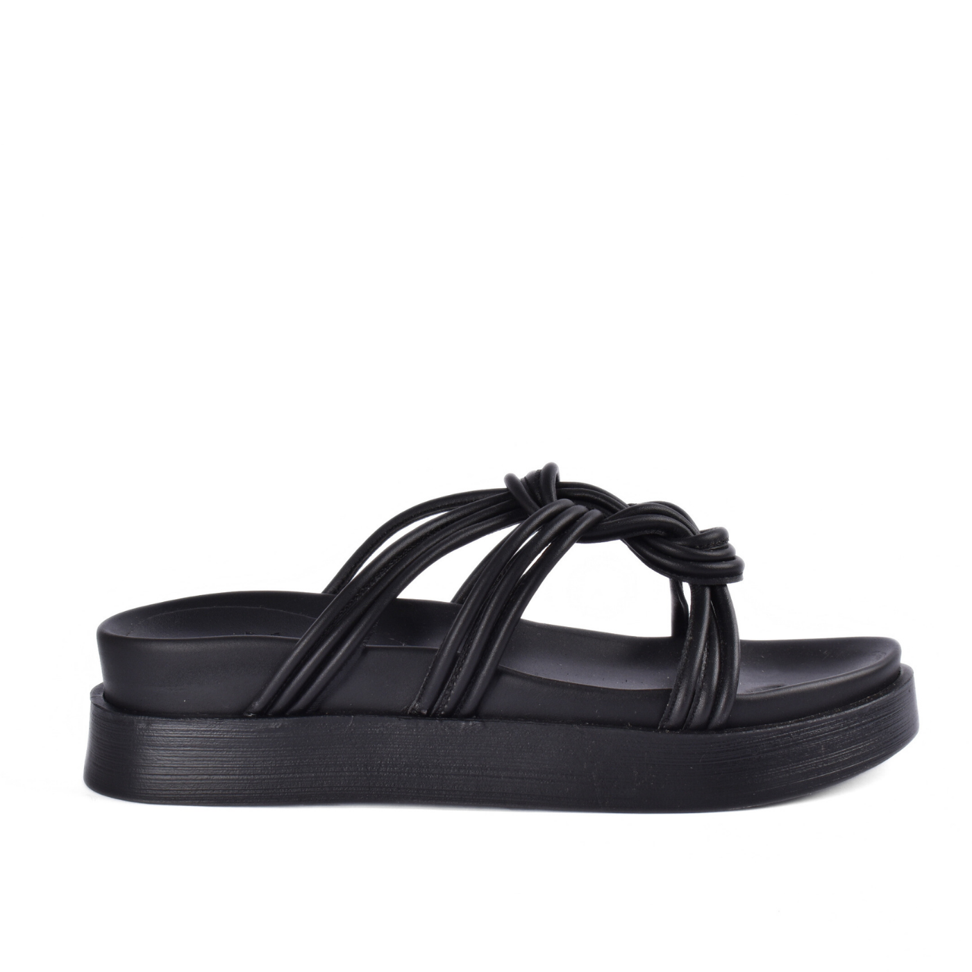 Knot Strap Platform Slipper