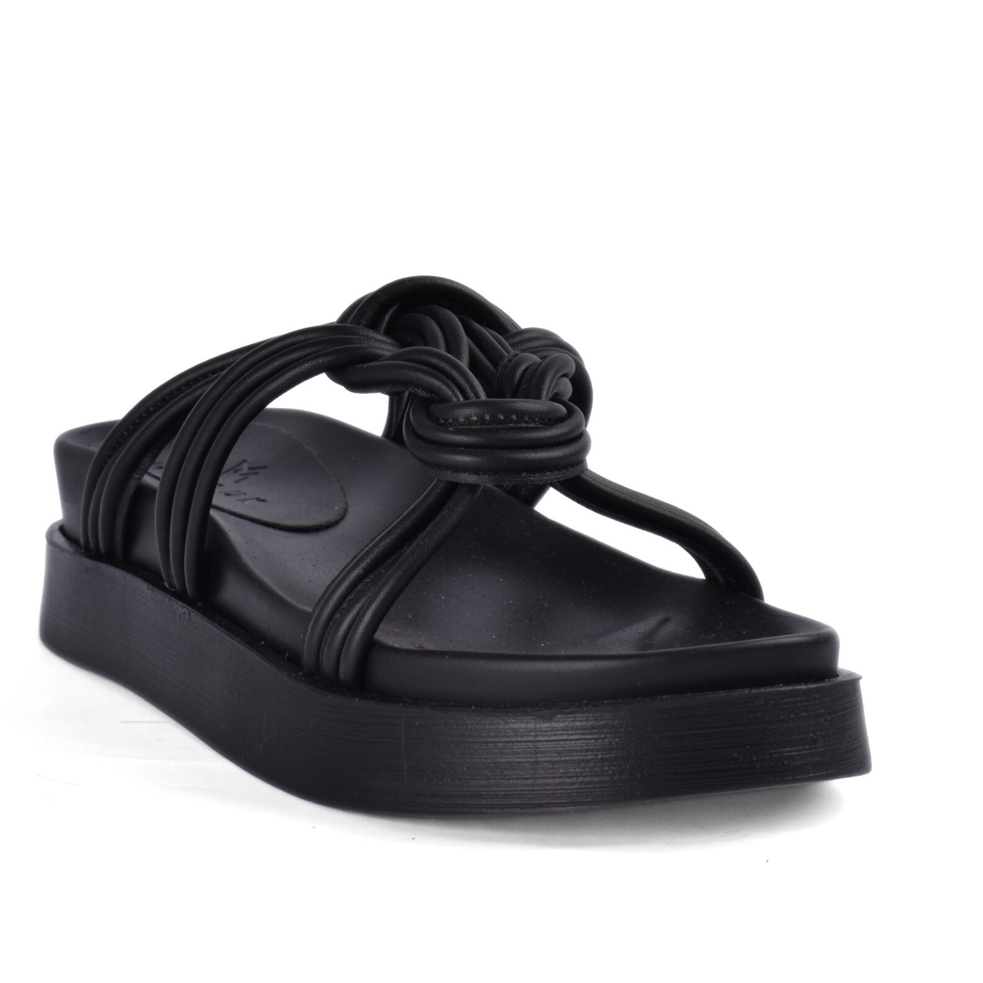 Knot Strap Platform Slipper