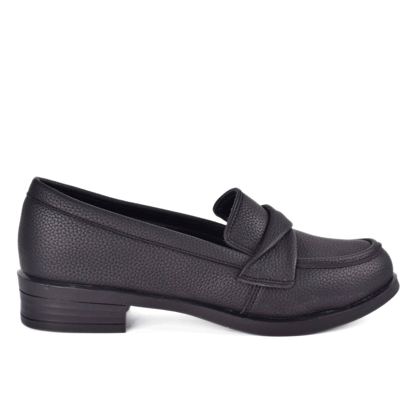 Basic Leather Shoe With Elastic Side
