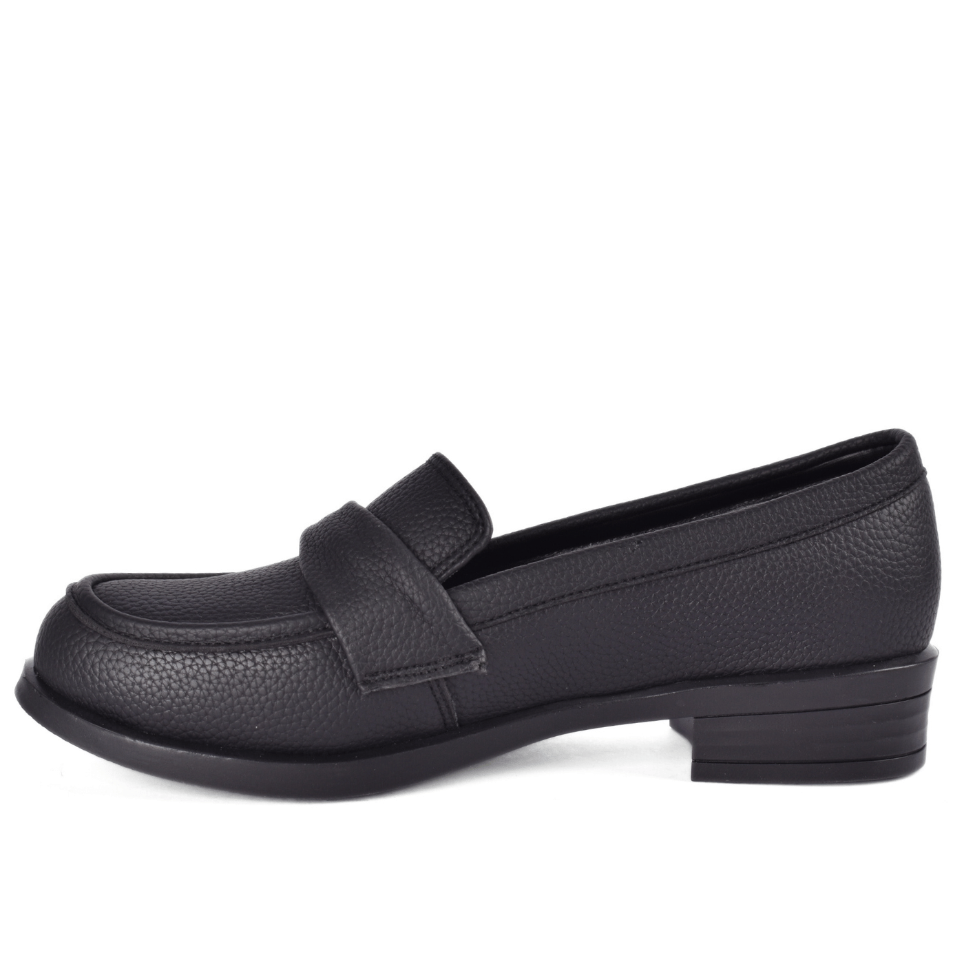 Basic Leather Shoe With Elastic Side