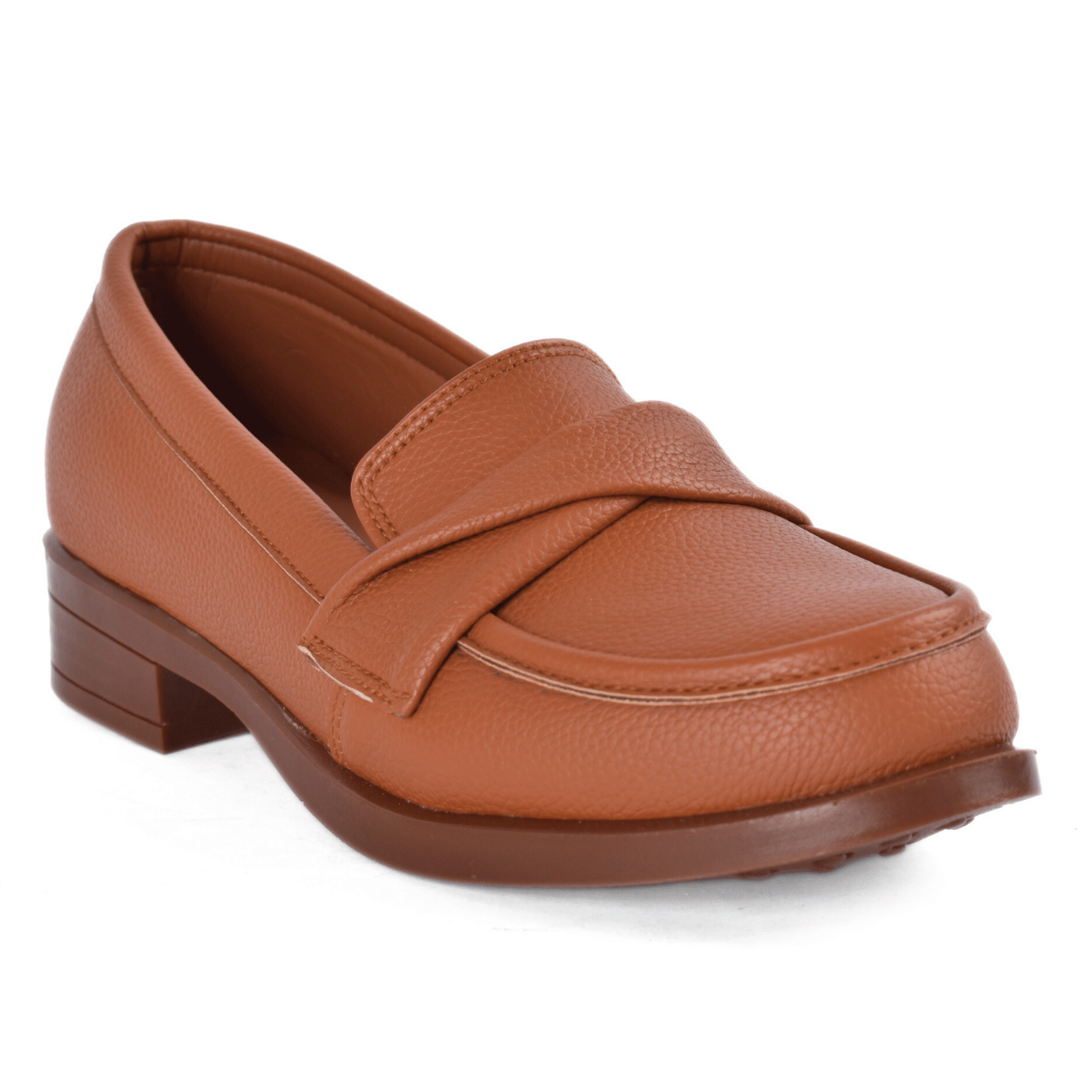 Basic Leather Shoe With Elastic Side