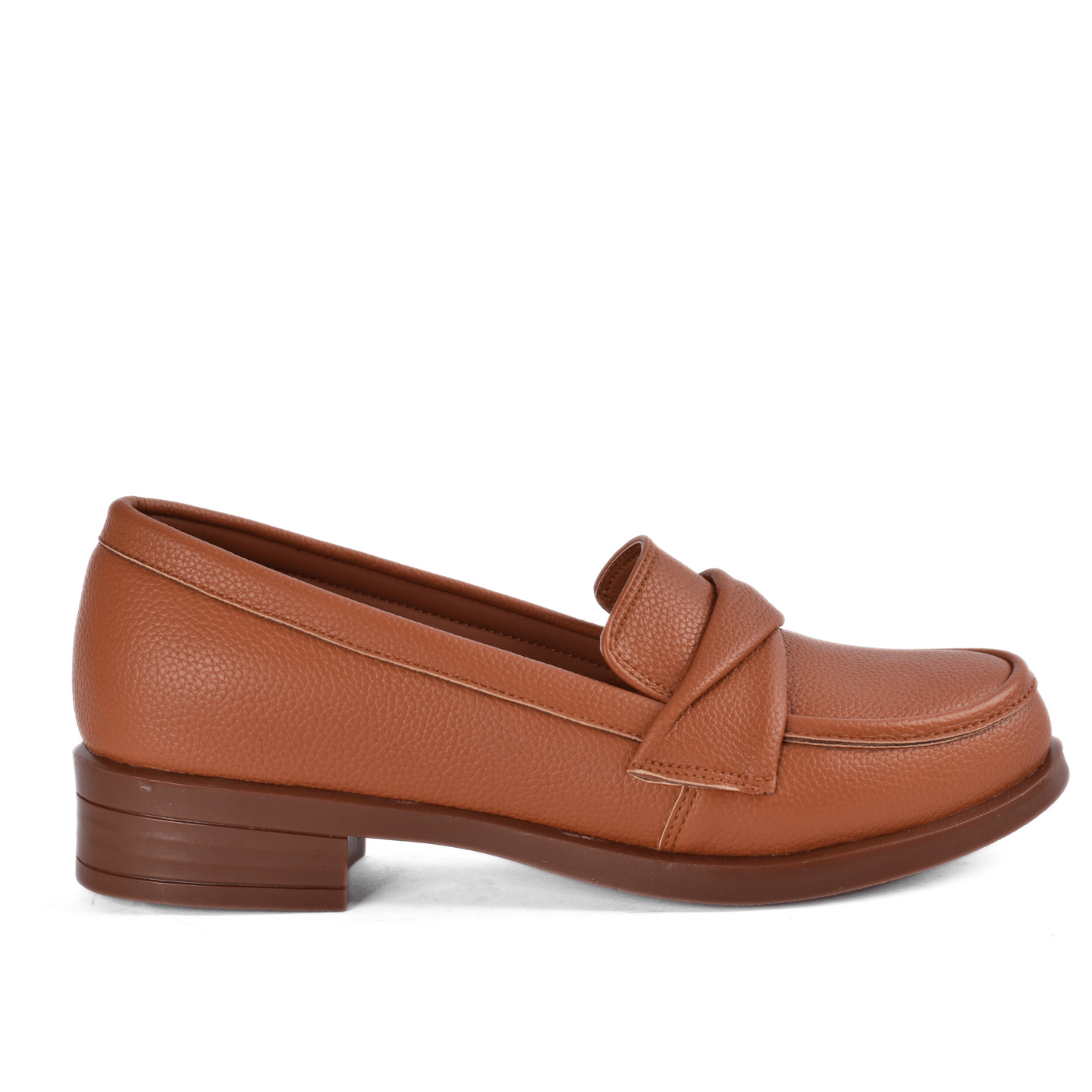 Basic Leather Shoe With Elastic Side