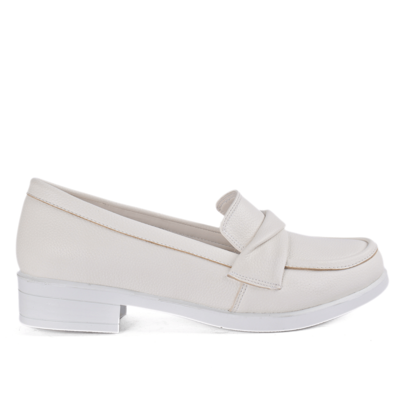 Basic Leather Shoe With Elastic Side