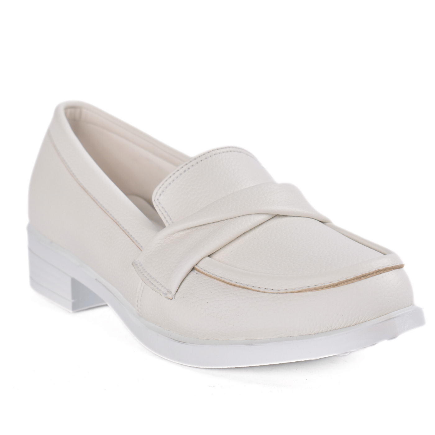 Basic Leather Shoe With Elastic Side