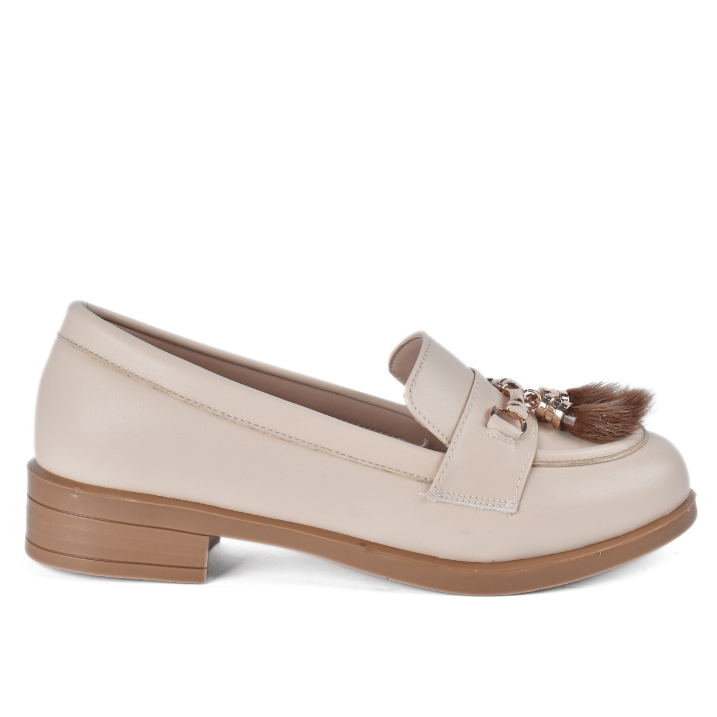 Basic Leather Shoe With Elastic Side