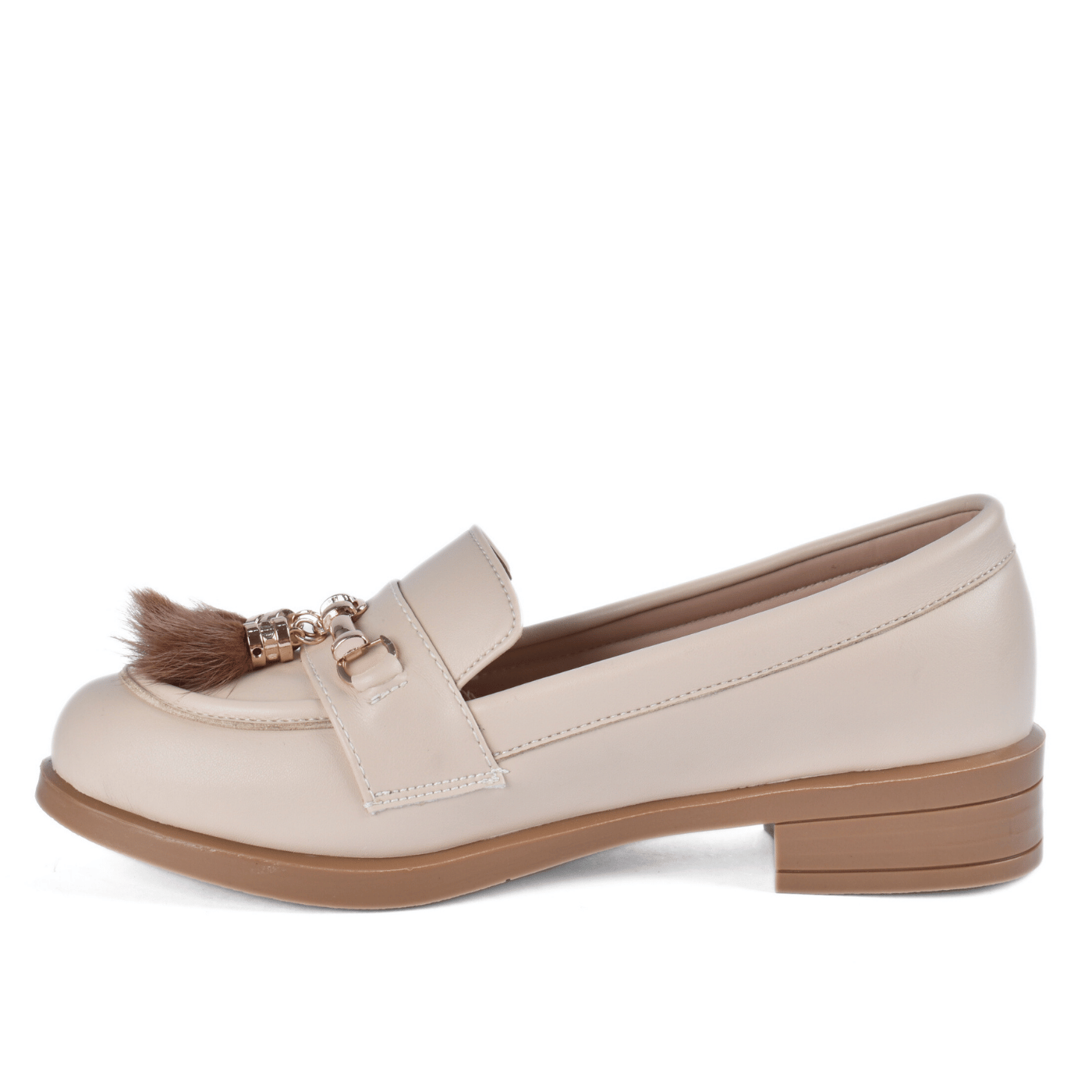 Basic Leather Shoe With Elastic Side