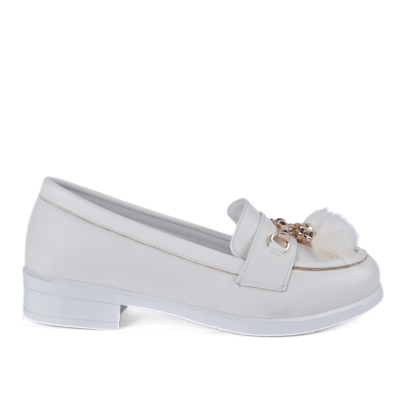 Basic Leather Shoe With Elastic Side